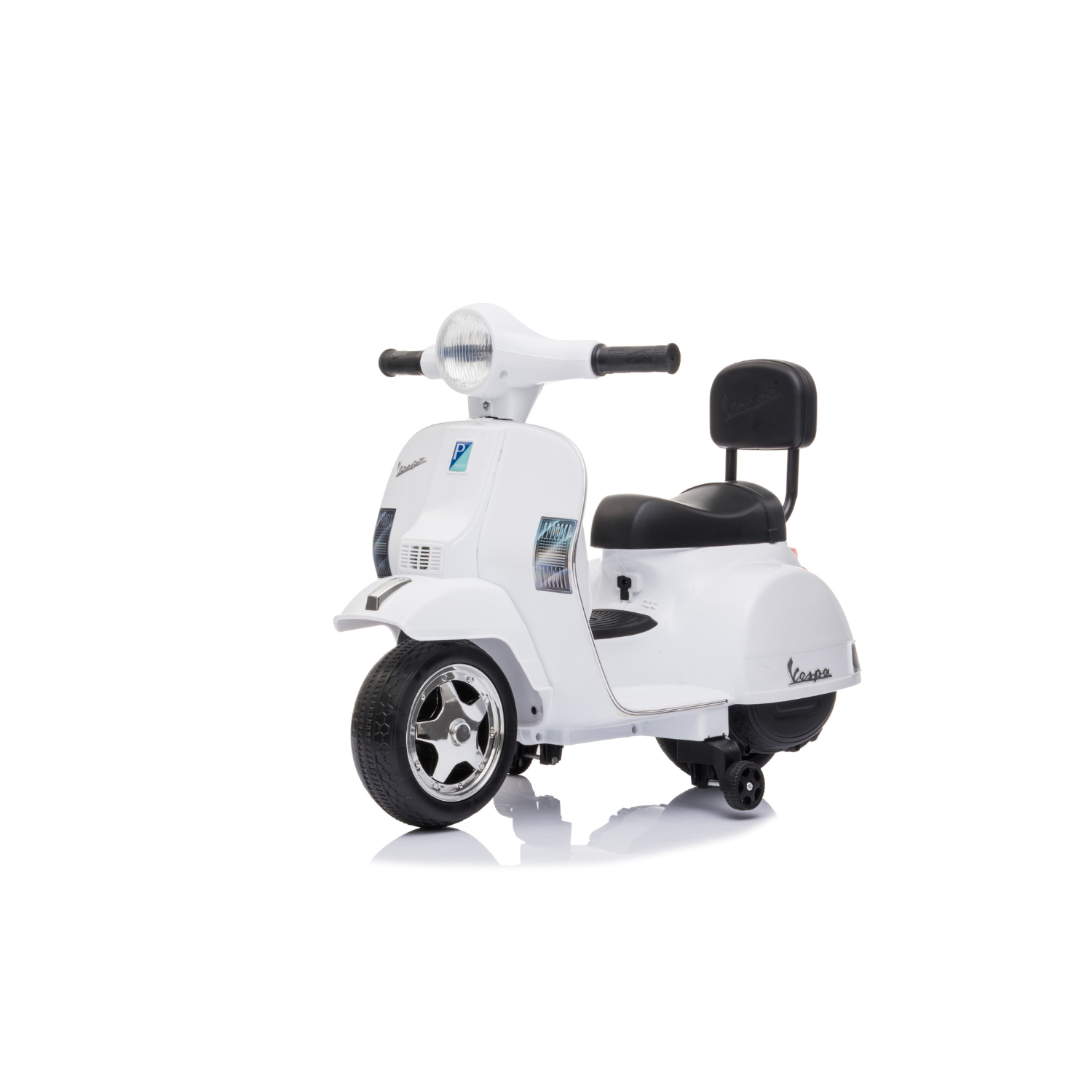 Moto Elettrica per Bambini Vespa px150 Small 6V con Licenza Ufficiale Luci Led Suoni Realistici