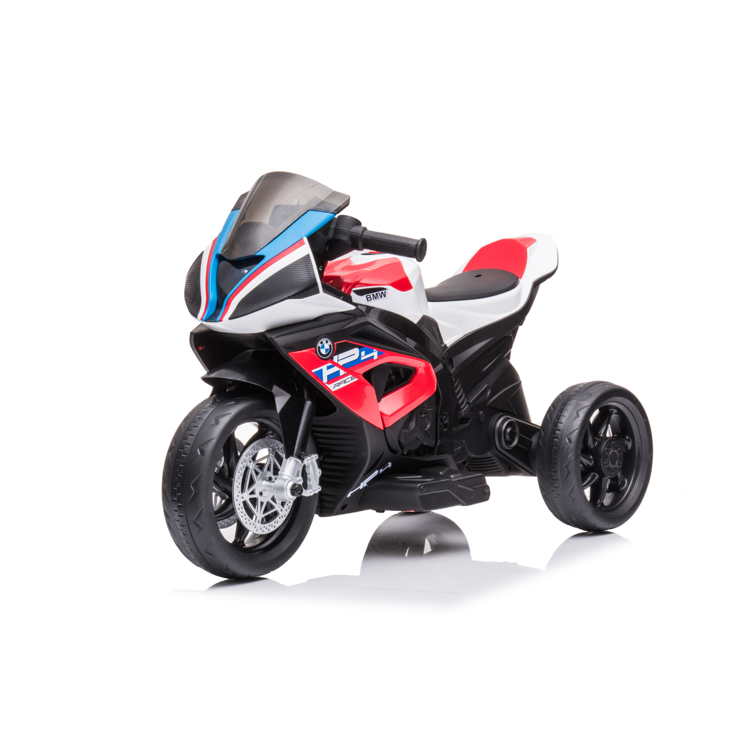 Moto Elettrica Per Bamvini Bmw hp4 Small 12V con Licenza Ufficiale Luci Led Suoni Realistici Mp3 Telecomando