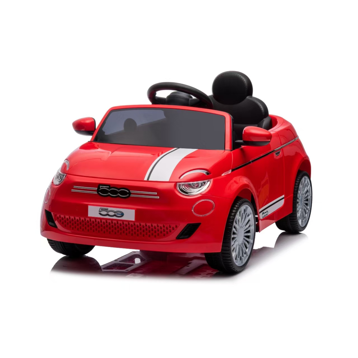 Auto Elettrica per Bambini Fiat 500 12V con Licenza Ufficiale Luci Led Suoni Realistici MP3 Telecomando Cinture di SIcurezza