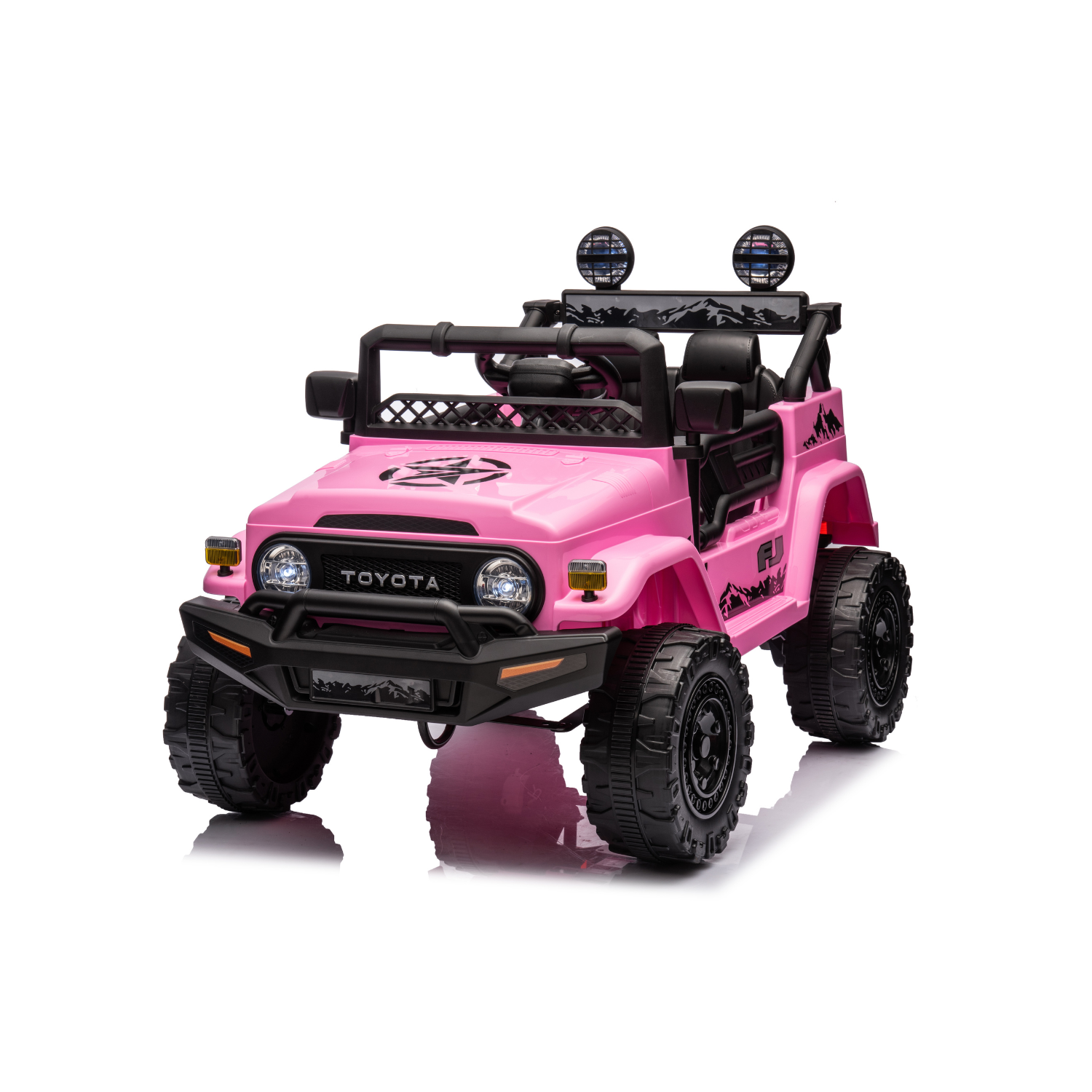 Auto Elettrica per Bambini Toyota Fj Cruiser 12V con Licenza Ufficiale Luci Led Suoni Realistici Mp3 Telecomando Cinture di Sicurezza
