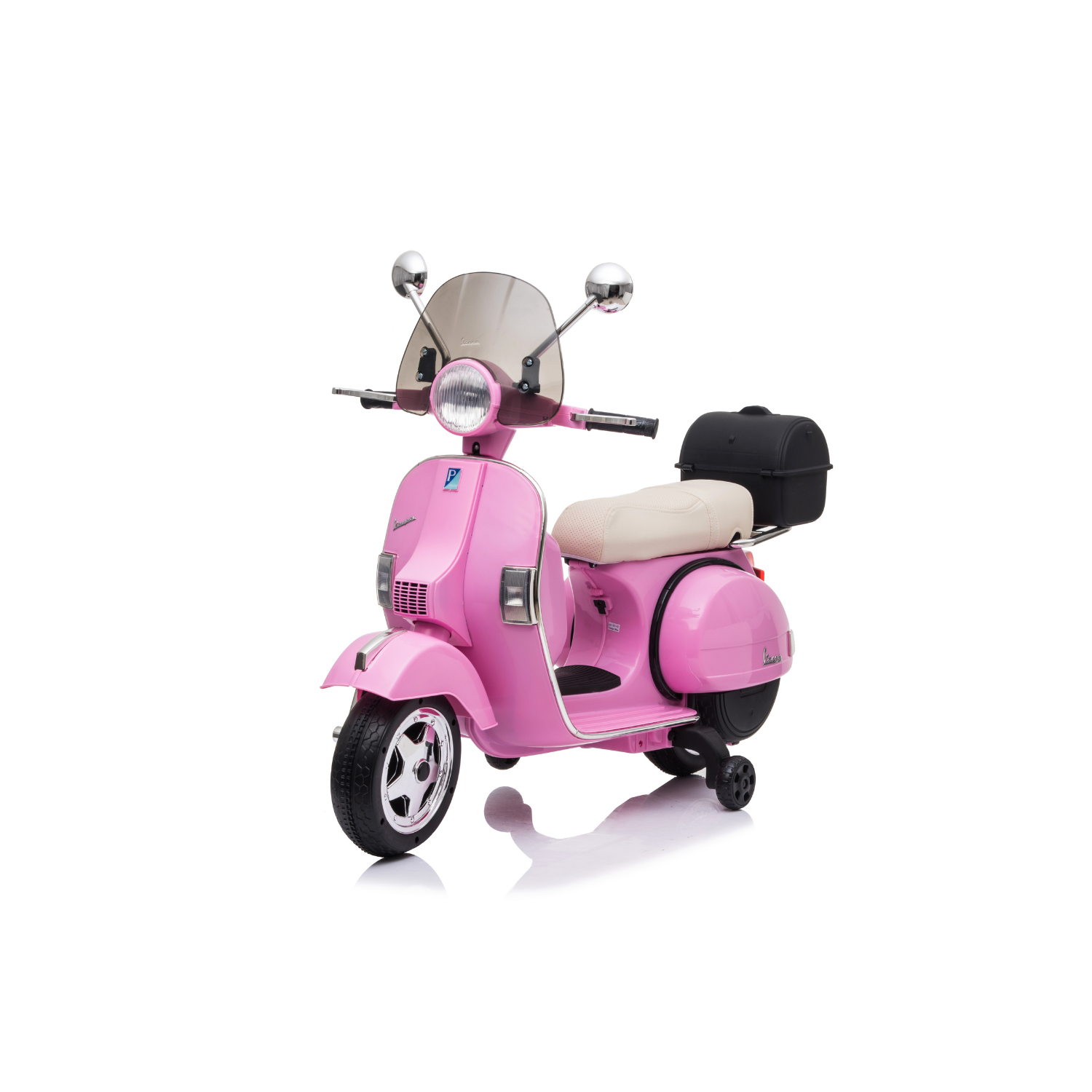 Moto Elettrica per Bambini Vespa Full px150 12V con Licenza Ufficiale Luci Led Suoni Realistici Mp3
