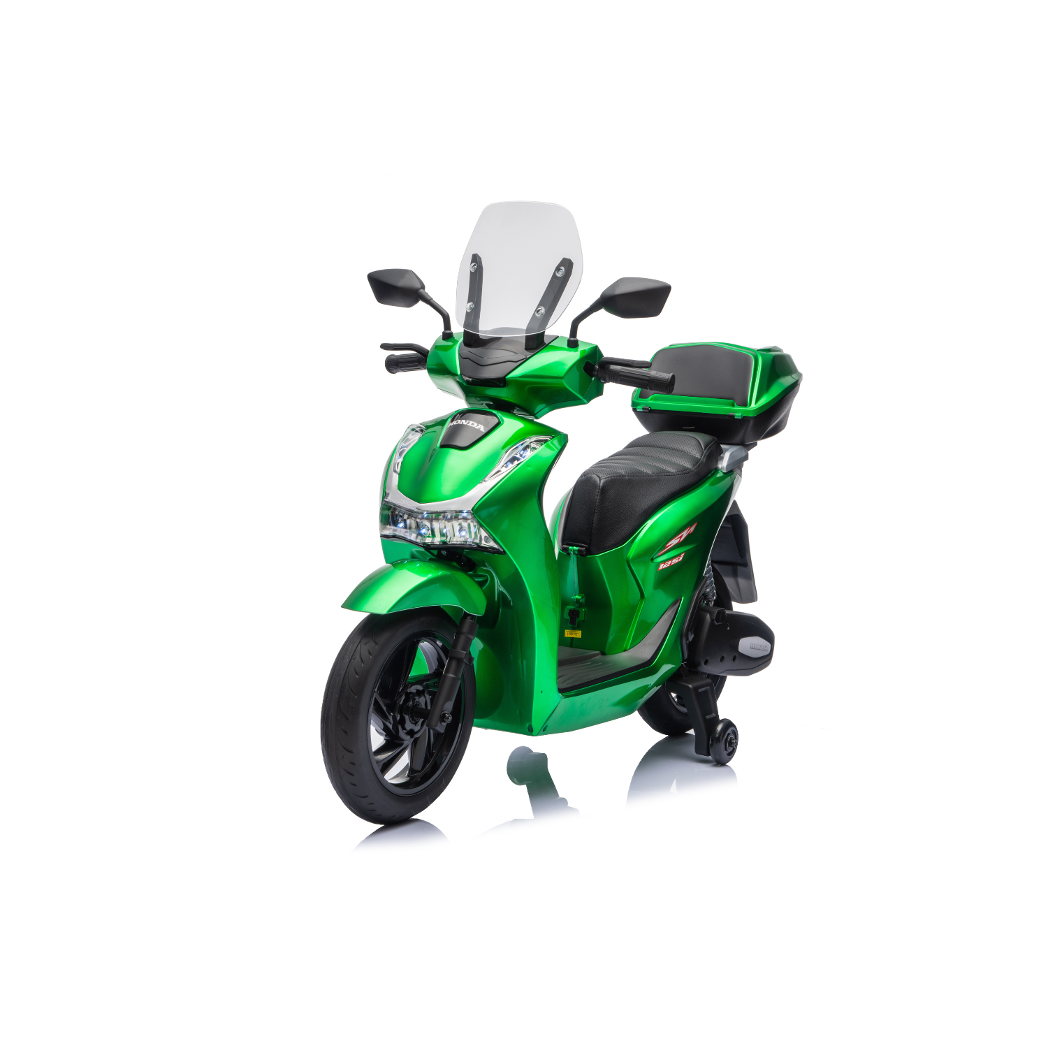 Moto Elettrica per Bambini Honda SH125 Verniciato 12V con Licenza Ufficiale Luci Led Suoni Realistici MP3 Integrato