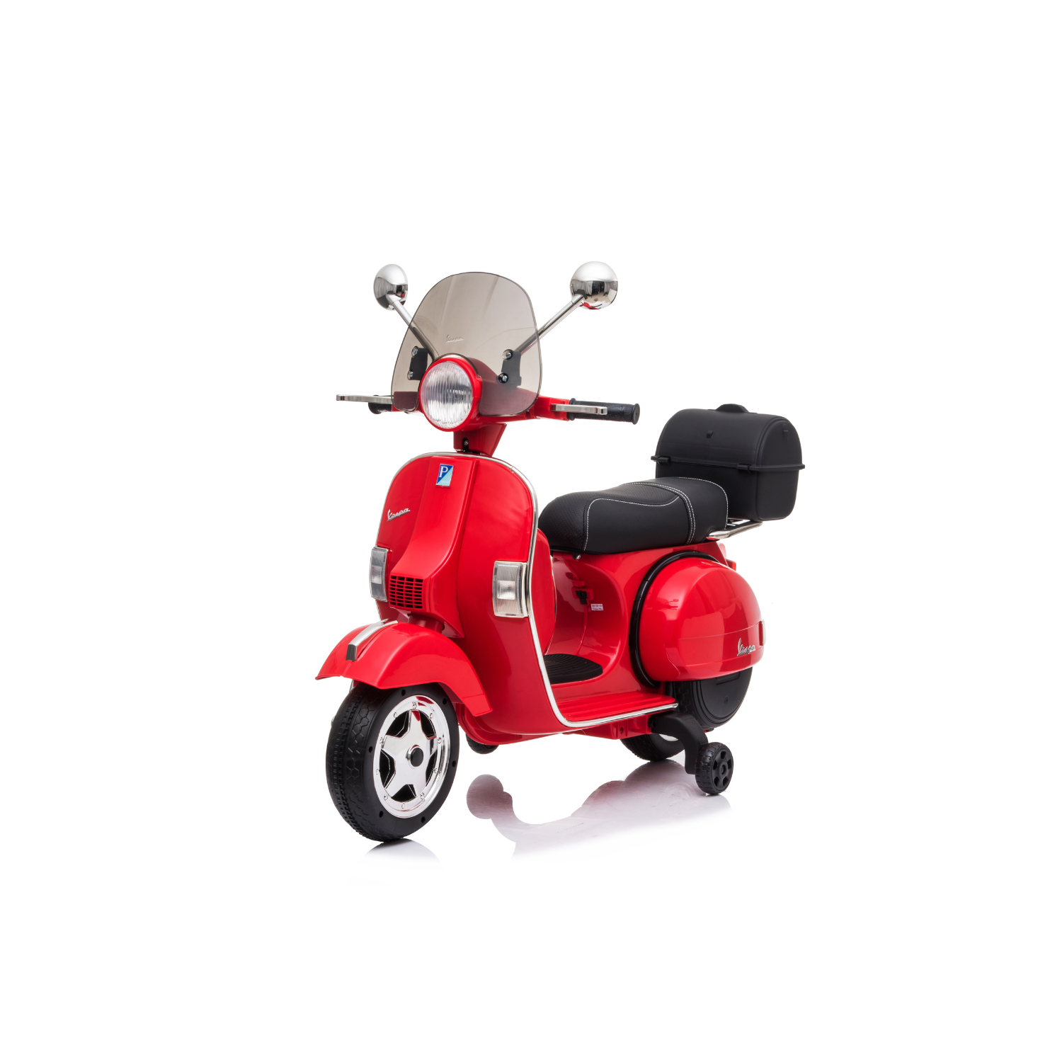Moto Elettrica per Bambini Vespa Full px150 12V con Licenza Ufficiale Luci Led Suoni Realistici Mp3