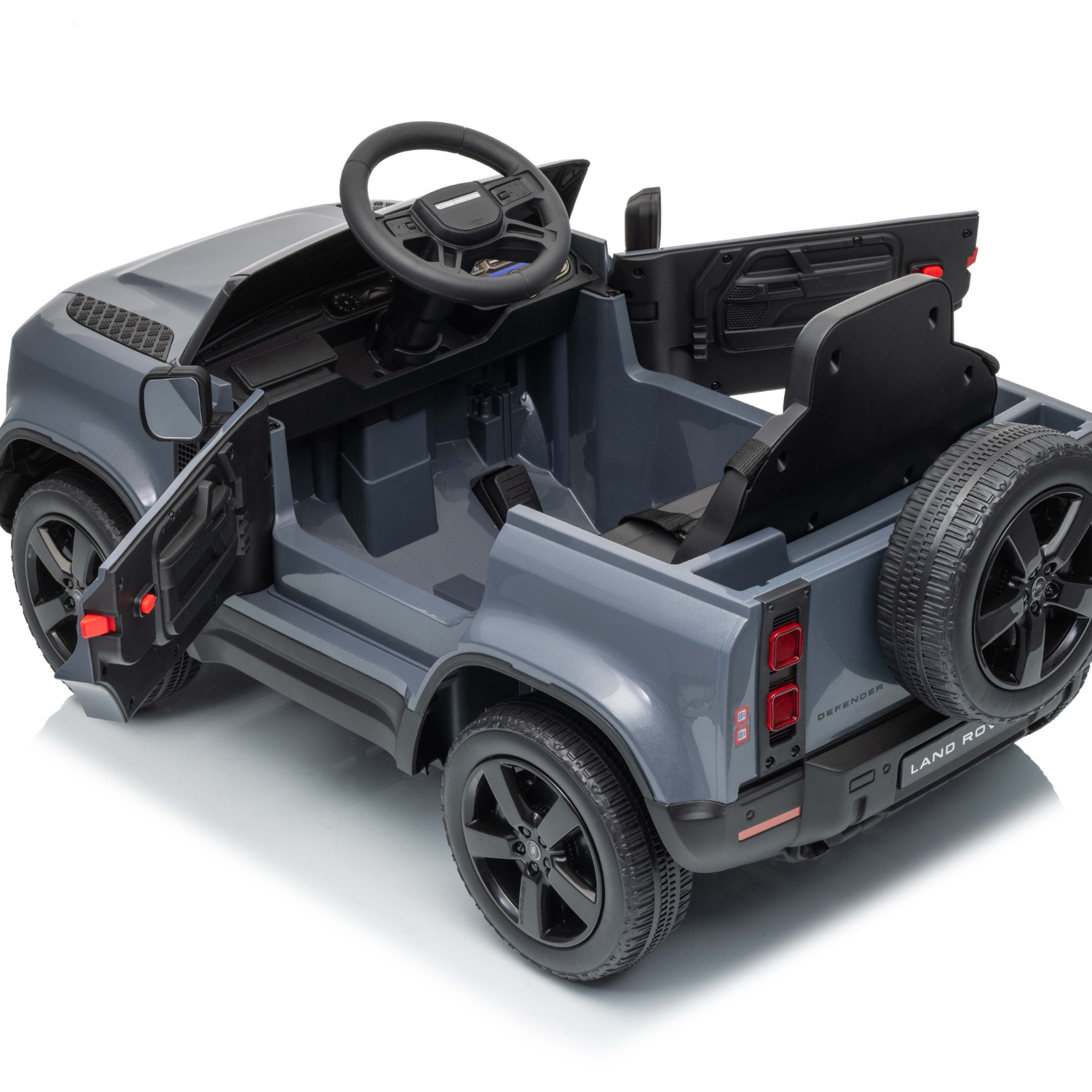 Auto Elettrica per Bambini Land Rover DEFENDER 12V con Licenza Ufficiale Luci Led Suoni Realistici Telecomando Cinture di Sicurezza