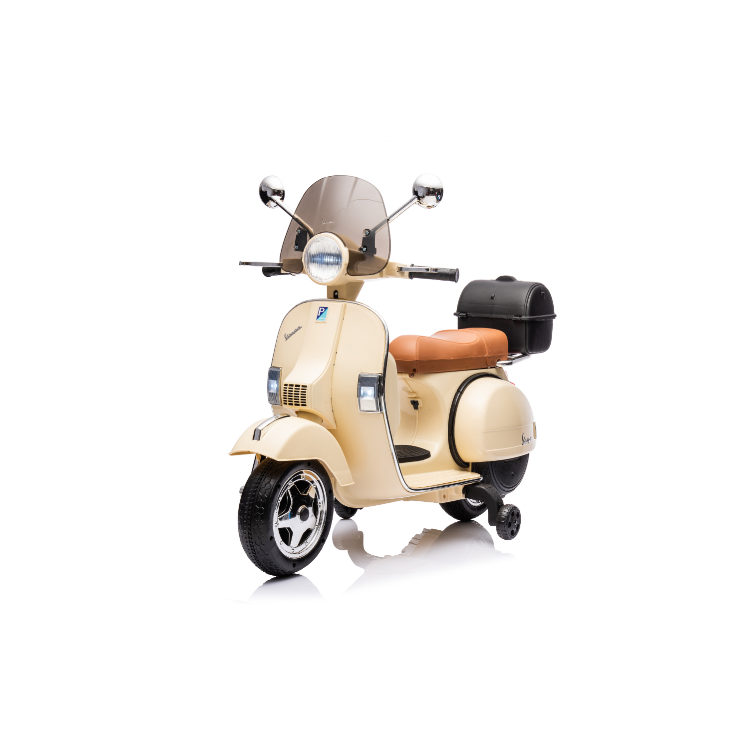 Moto Elettrica per Bambini Vespa Full px150 12V con Licenza Ufficiale Luci Led Suoni Realistici Mp3