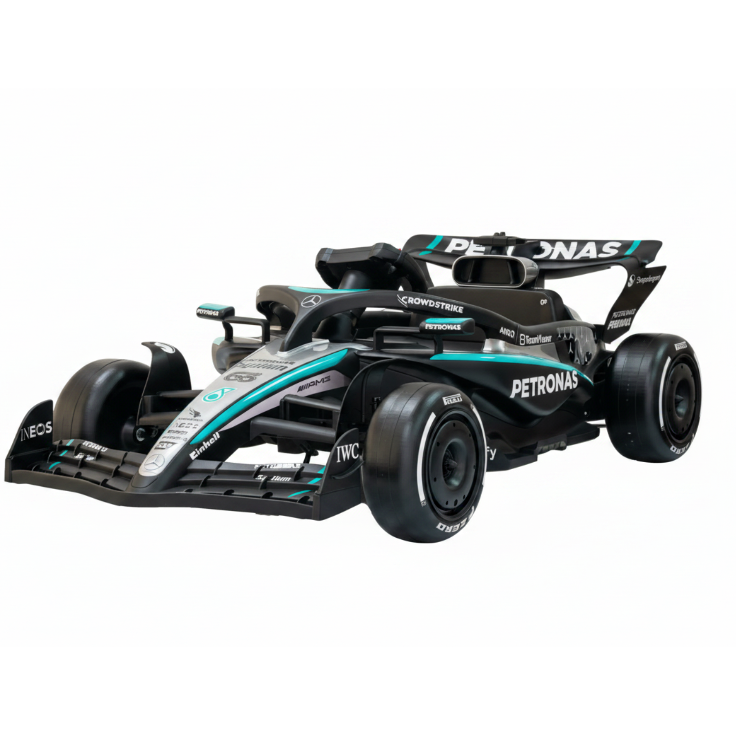 Auto Elettrica per Bambini Mercedes AMG F1 12V con Licenza Ufficiale Luci Led Suoni Realistici Display MP4 Telecomando Cinture di Sicurezza