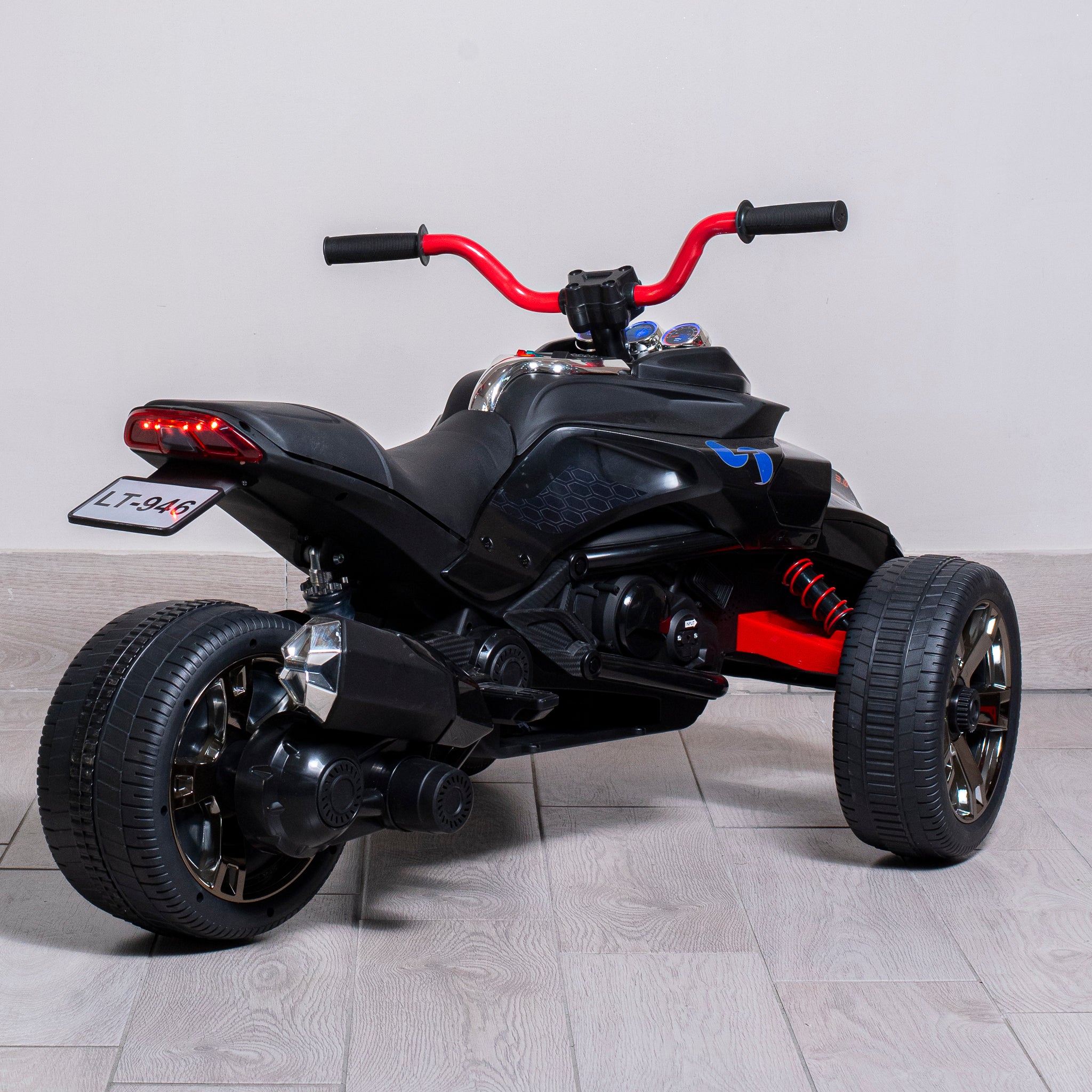 Quad Elettrico per Bambini Atv 3.0 12V Luci Led Suoni Realistici MP3 Telecomando
