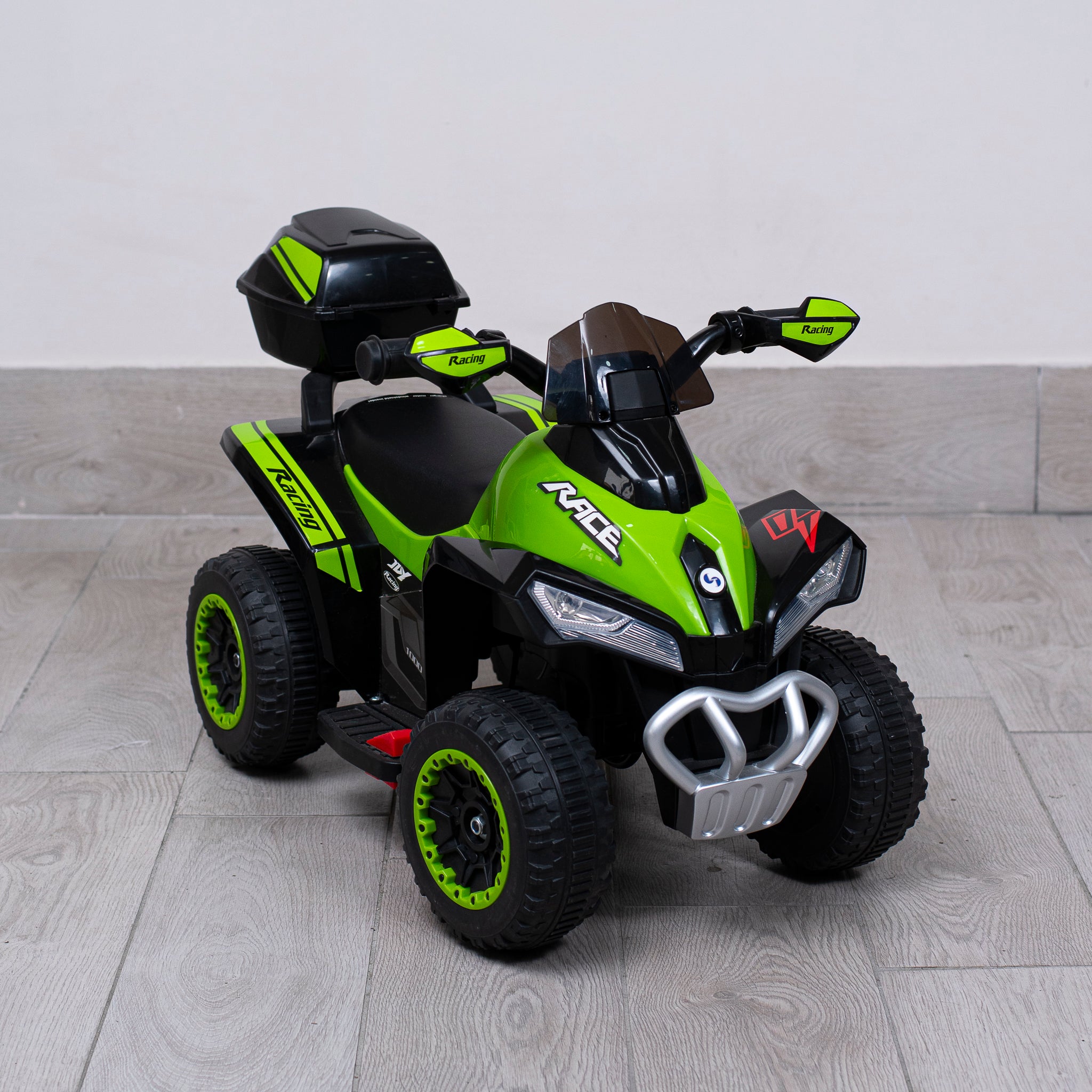Mini Quad Deluxe Elettrico per Bambini 6V Luci Led Suoni Realistici Telecomando
