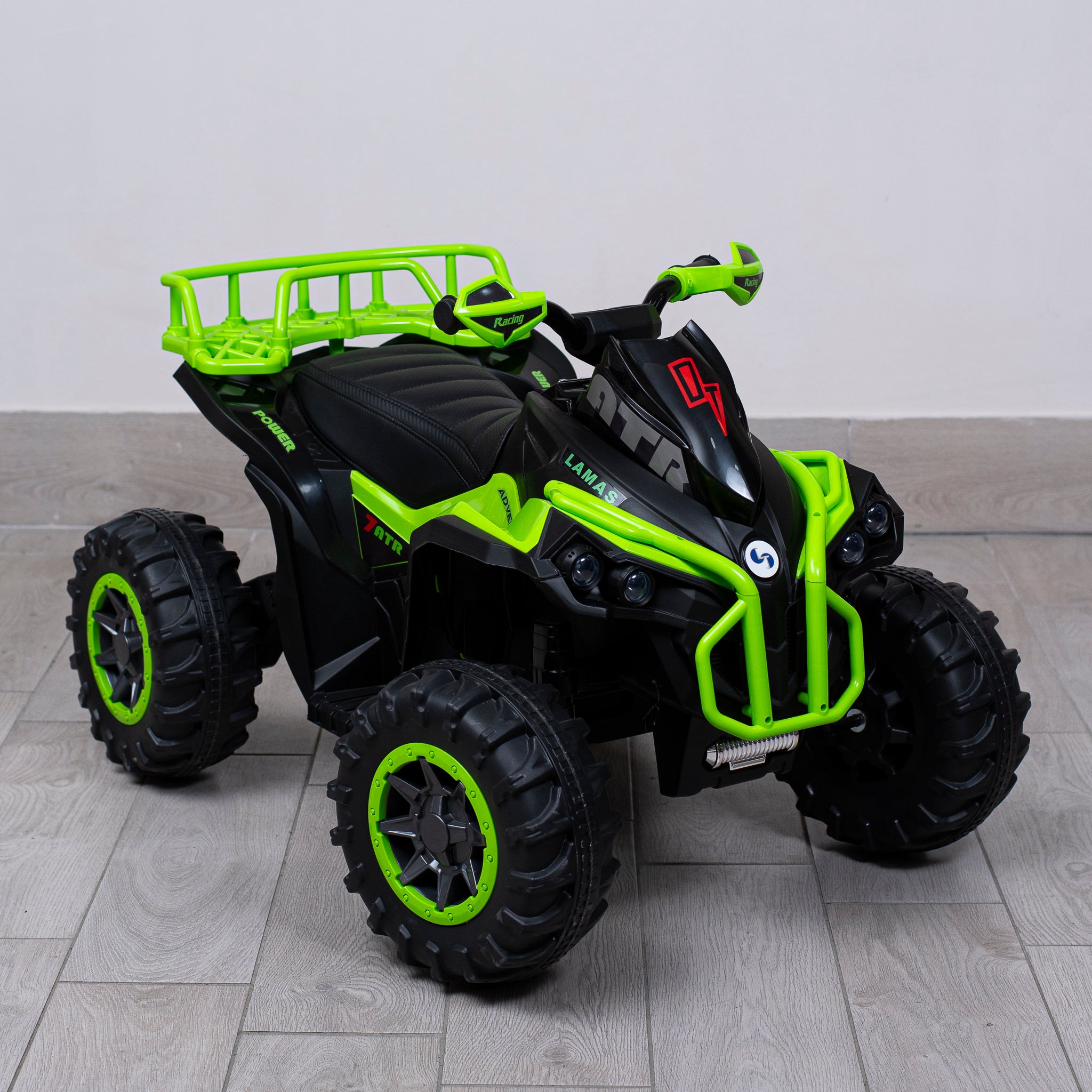 Auto Elettrica per Bambini Quad ATV 1.0 12V Luci Led Suoni Realistici Mp3 Telecomando