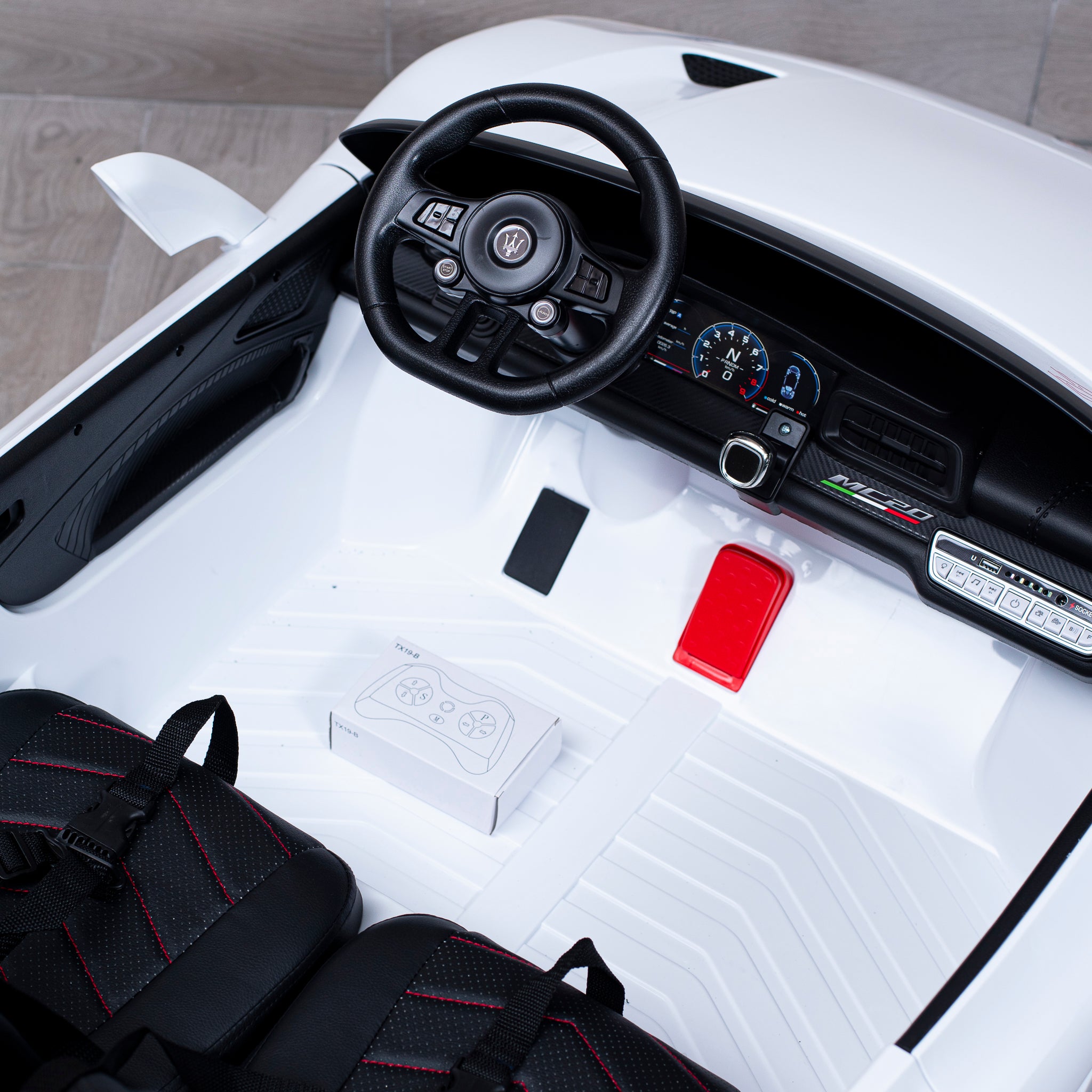 Auto Elettrica per Bambini Maserati MC20 Full Optional con Licenza Ufficiale Luci Led Suoni Realistici Mp3 Telecomando Cinture di Sicurezza