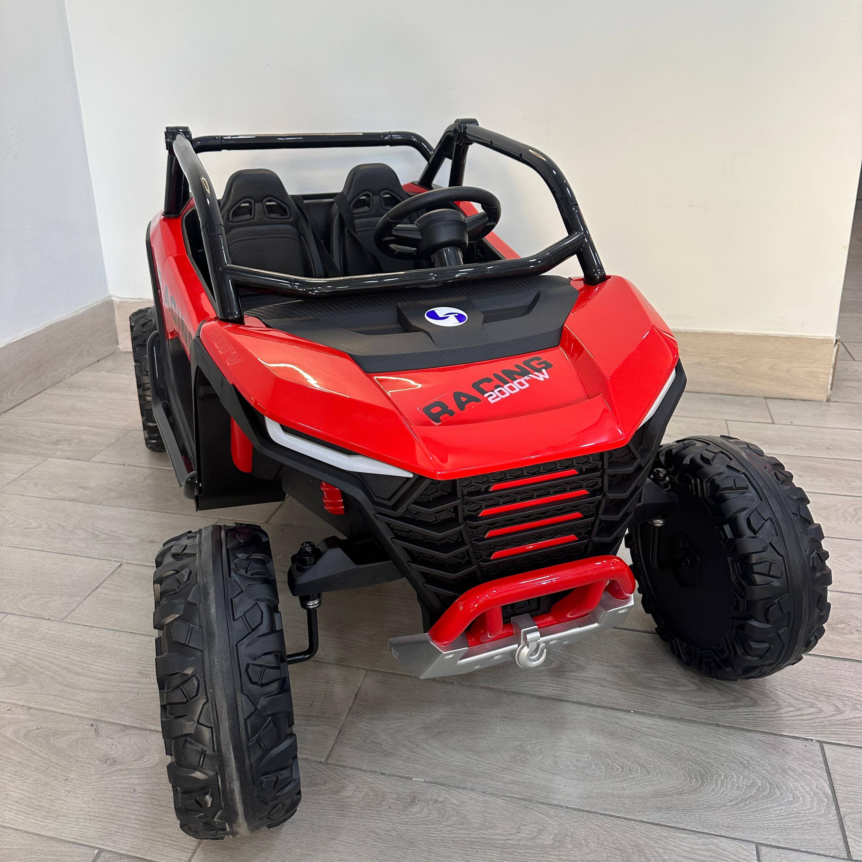 Auto Quad Elettrica UTV 24V Luci Led Telecomando Cinture di Sicurezza