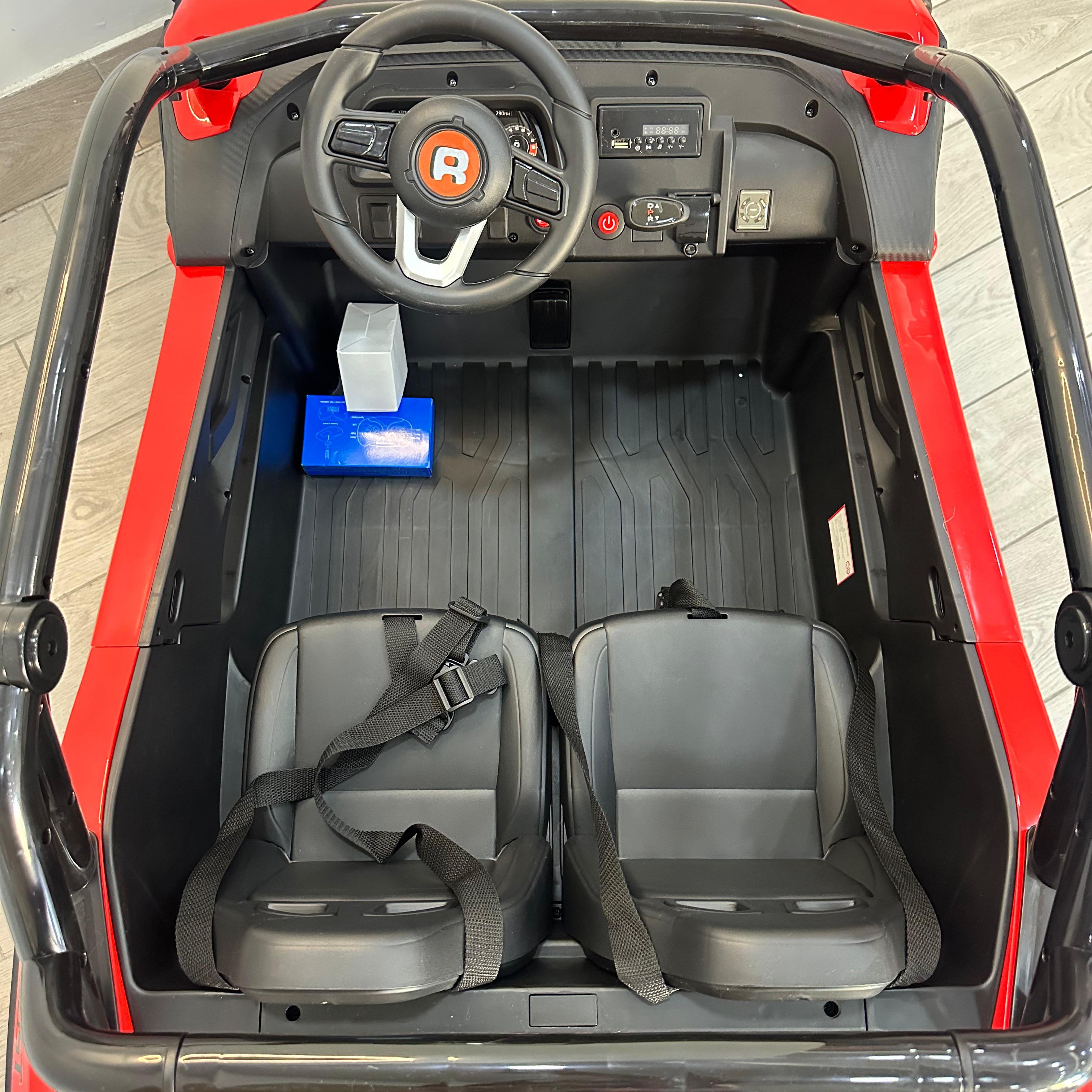 Auto Quad Elettrica UTV 24V Luci Led Telecomando Cinture di Sicurezza