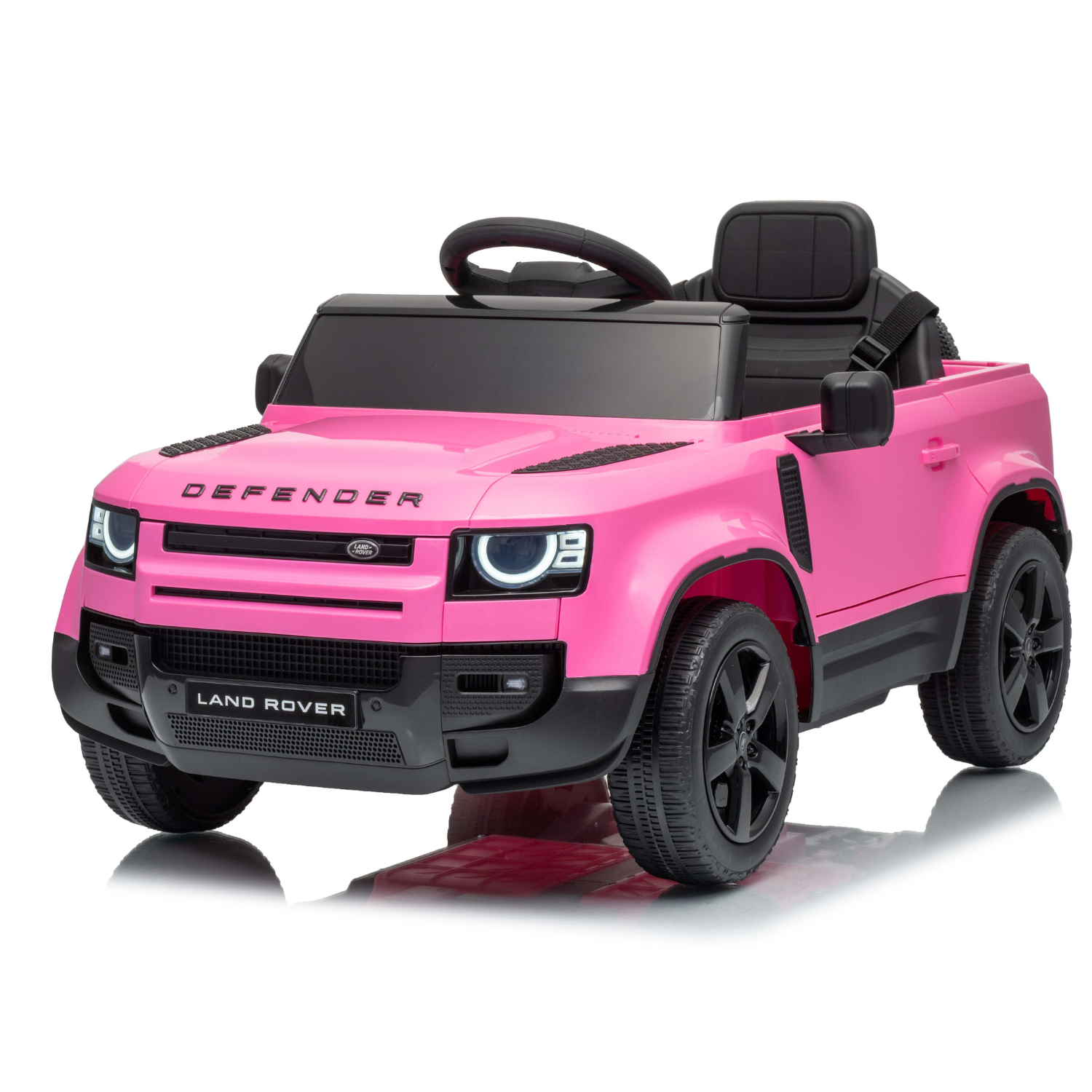 Auto Elettrica per Bambini Land Rover DEFENDER 12V con Licenza Ufficiale Luci Led Suoni Realistici Telecomando Cinture di Sicurezza