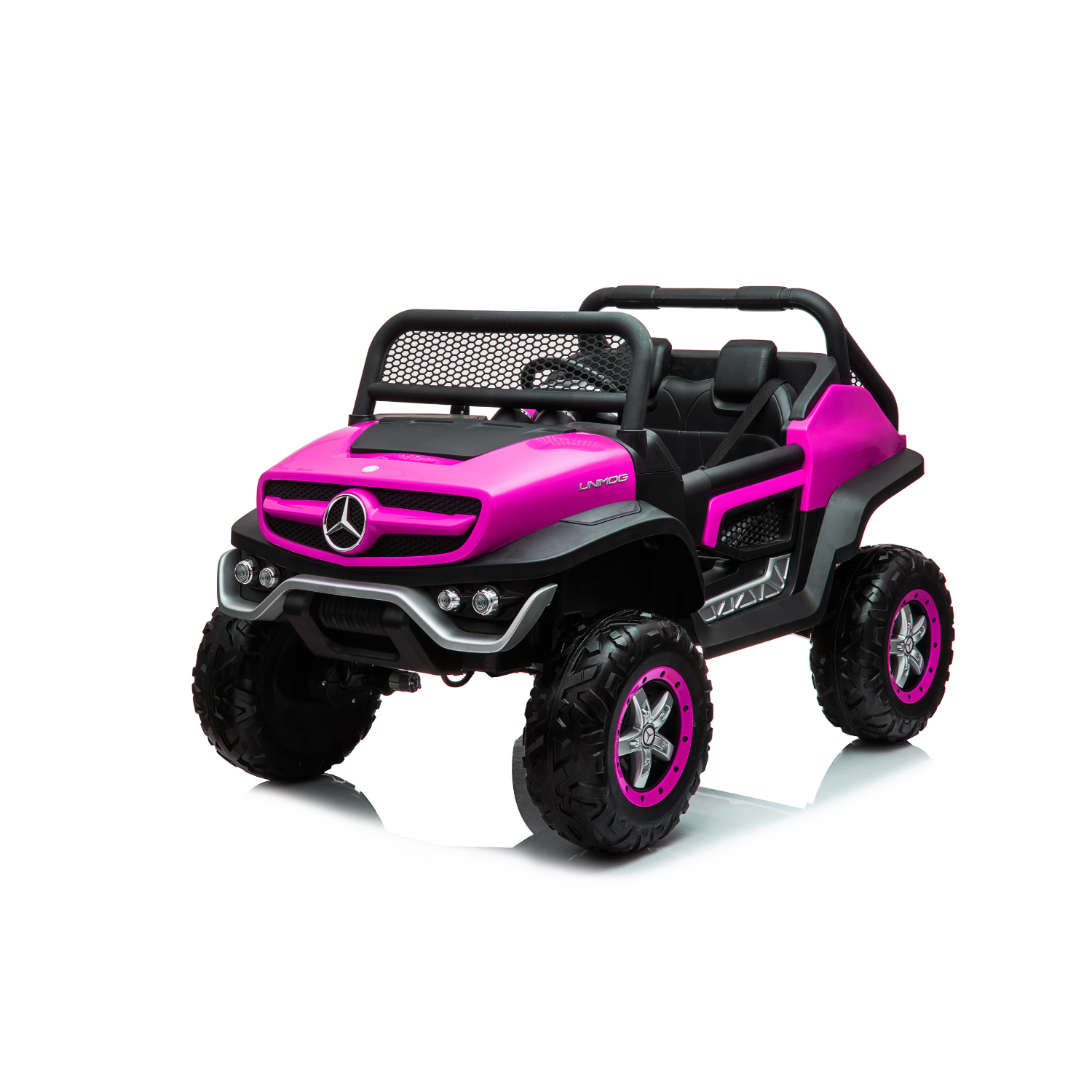 Auto Elettrica per Bambini Mercedes Unimog 12V con Licenza Ufficiale Luci Led Suoni Realistici Display MP4 Telecomando Cinture di Sicurezza