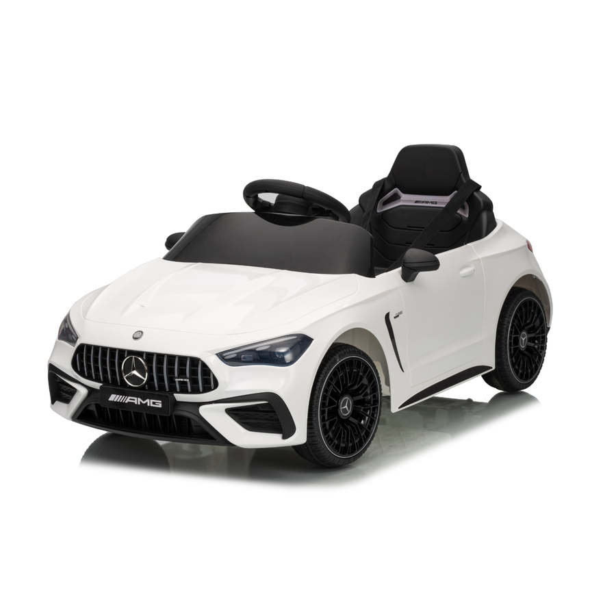 Auto Elettrica per Bambini Mercedes CLE BENZ 12V con Licenza Ufficiale Luci Led Suoni Realistici Mp3 Integrato USB Telecomando Cinture di Sicurezza
