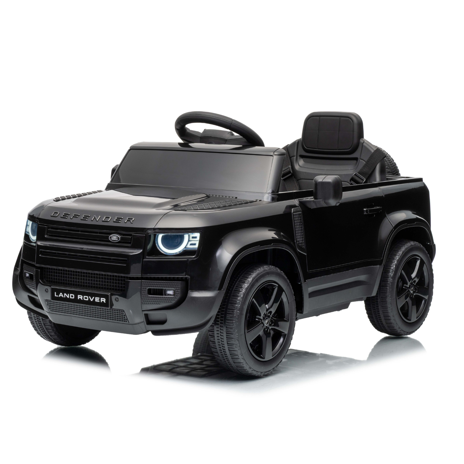 Auto Elettrica per Bambini Land Rover DEFENDER 12V con Licenza Ufficiale Luci Led Suoni Realistici Telecomando Cinture di Sicurezza