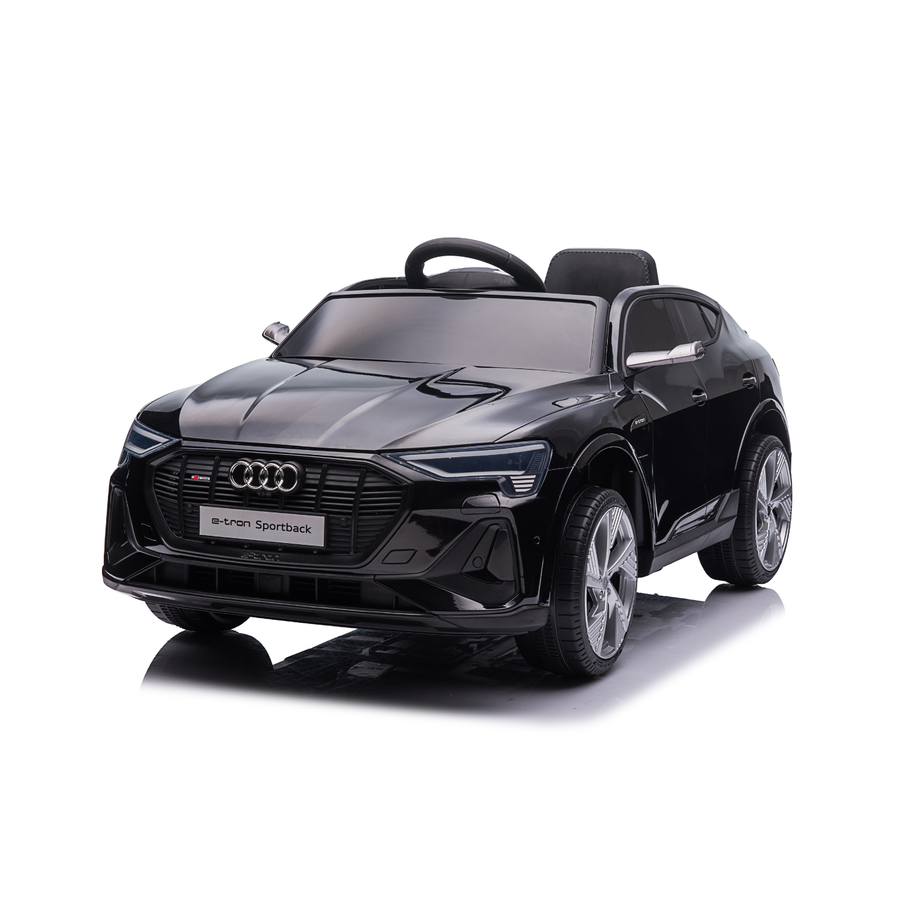 Auto Elettrica per Bambini Audi E-tron 12V con Licenza Ufficiale Luci Led Suoni Realistici Mp3 Integrato Telecomando Cinture di Sicurezza