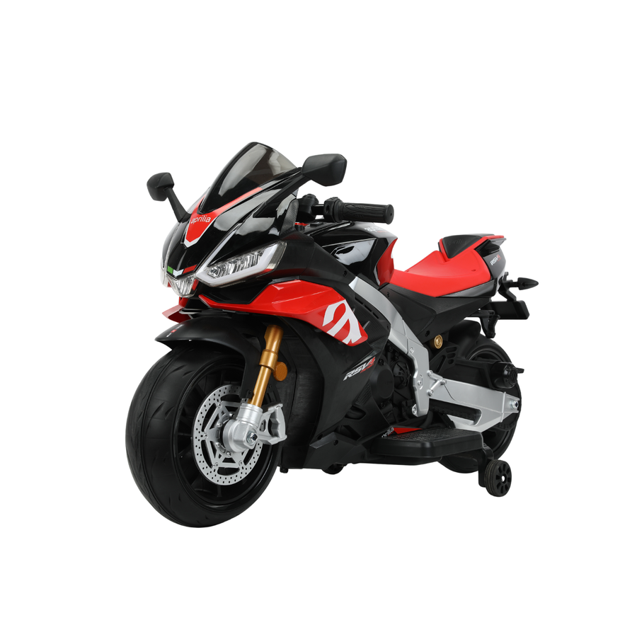 Moto Elettrica per Bambini Aprilia Racing RSIV Small 12V con Licenza Ufficiale Luci Led Suoni Realistici Mp3