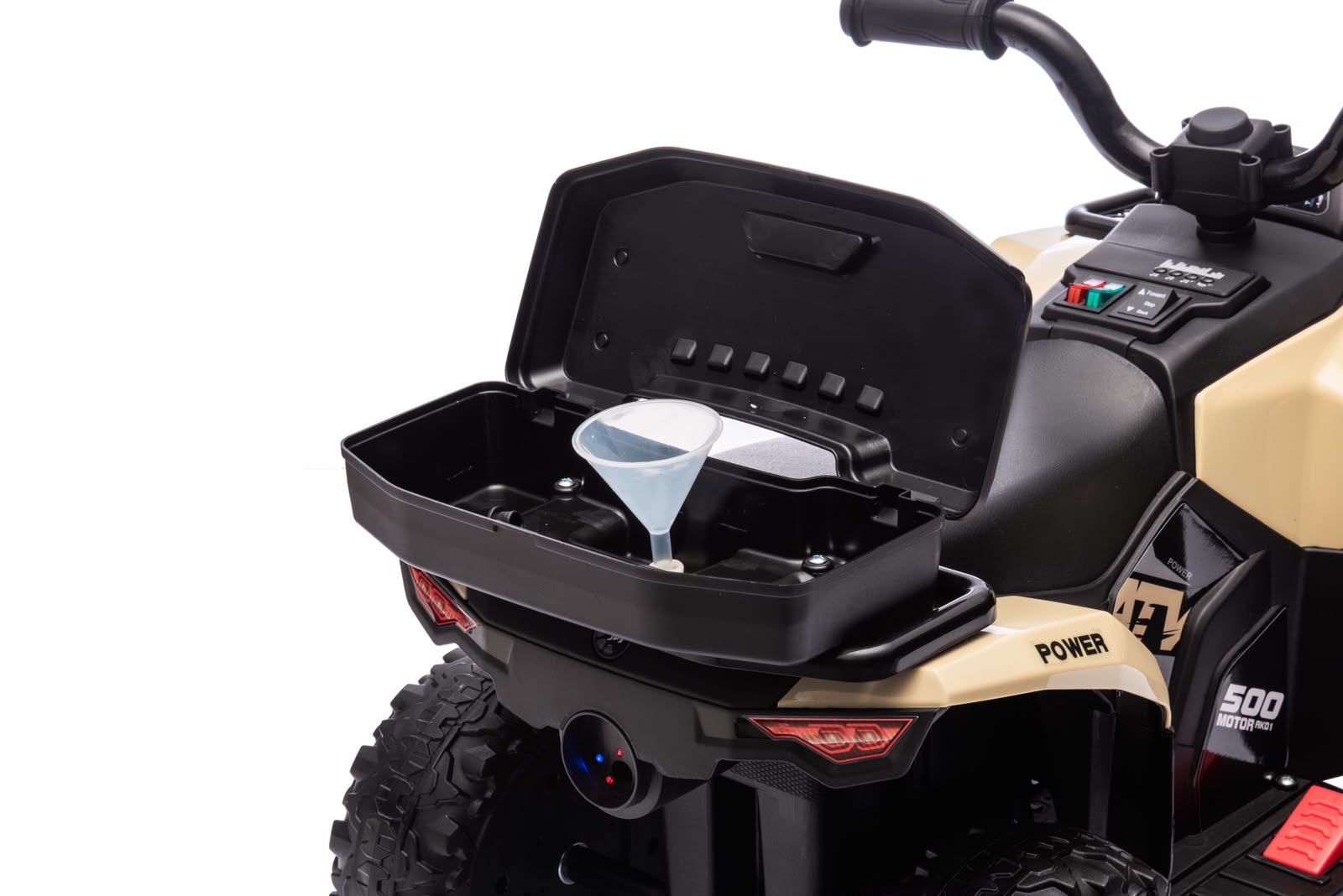 Mini Quad Safari Elettrico per Bambini 6V Luci Led Suoni Realistici